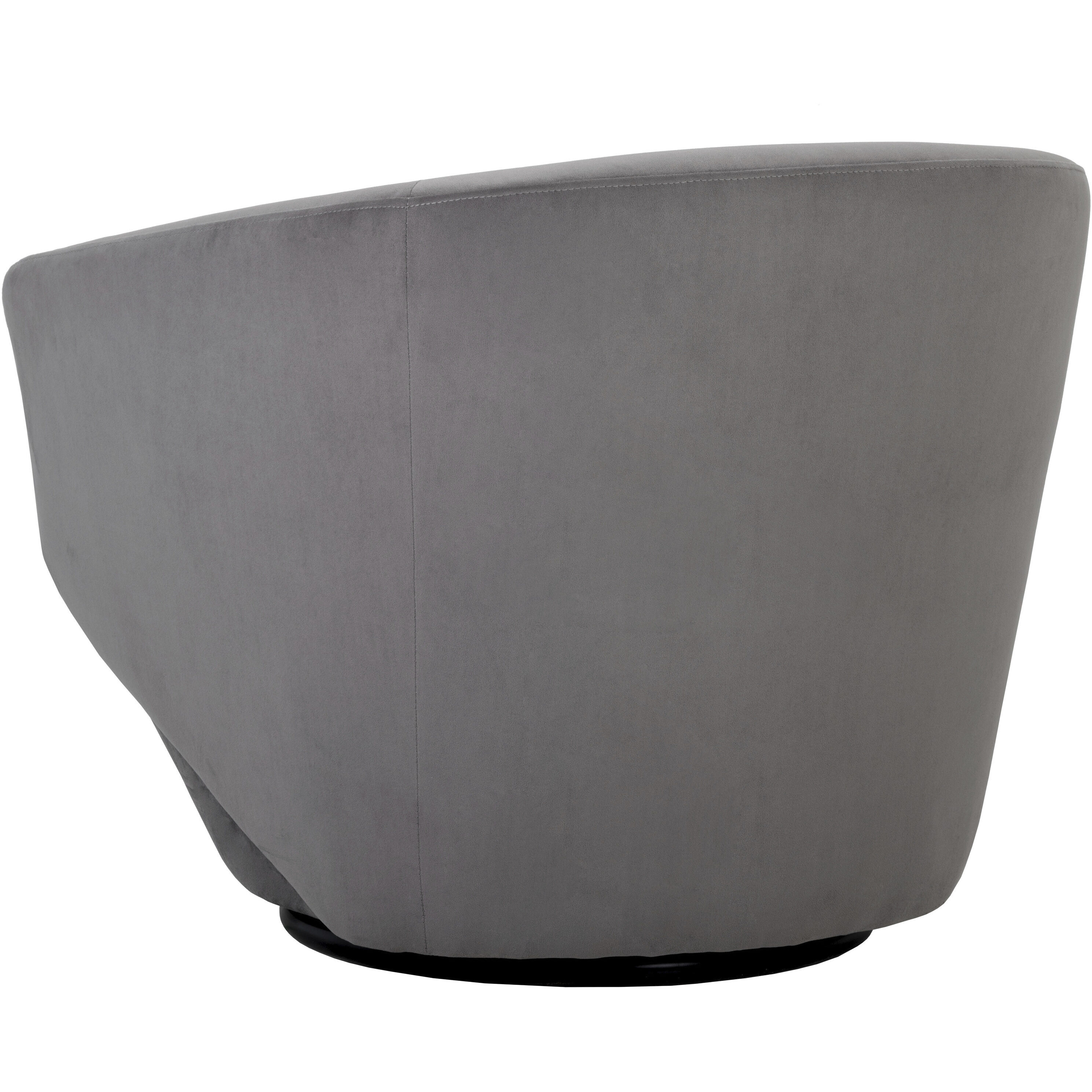 Treviso Antonio Charcoal Swivel Lounge Chair, Swivel